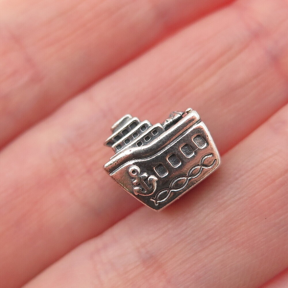 PANDORA 925 Sterling Silver Cruise Ship Slide Bead Charm